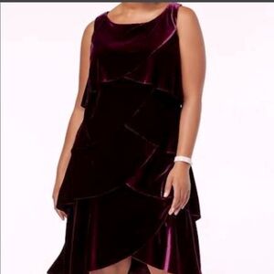 (22W)- SLNY Fashions Formal Tiered Dress